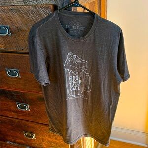 Men's Ski the East First Chair Last Call Gray T-shirt